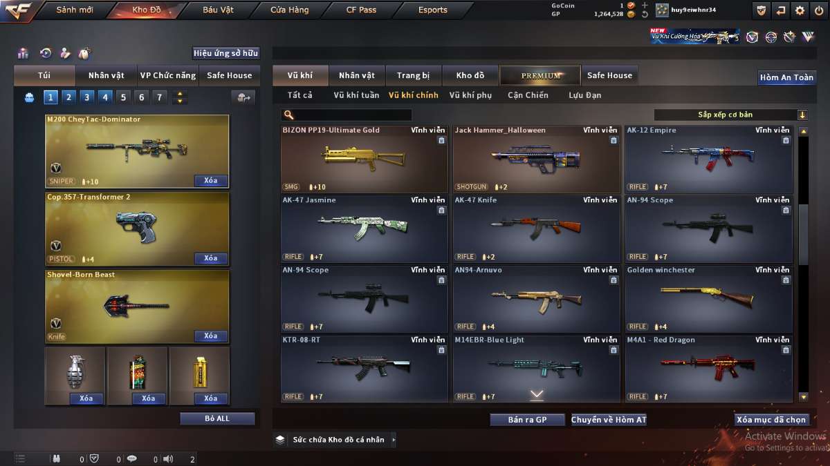 shop acc cf uy tin gia re